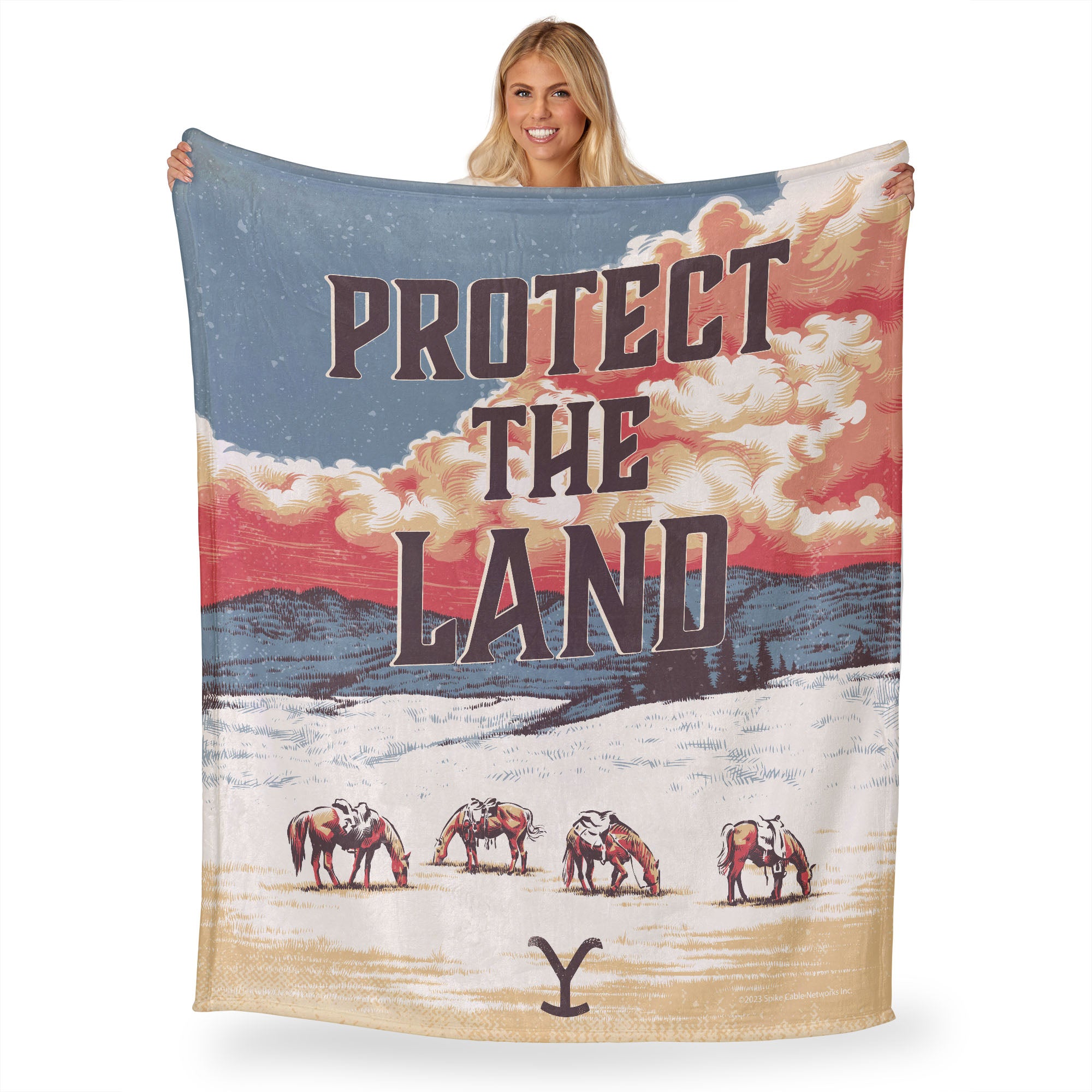 Paramount Yellowstone Protect The Land Silk Touch Throw Blanket 50x60 Inches