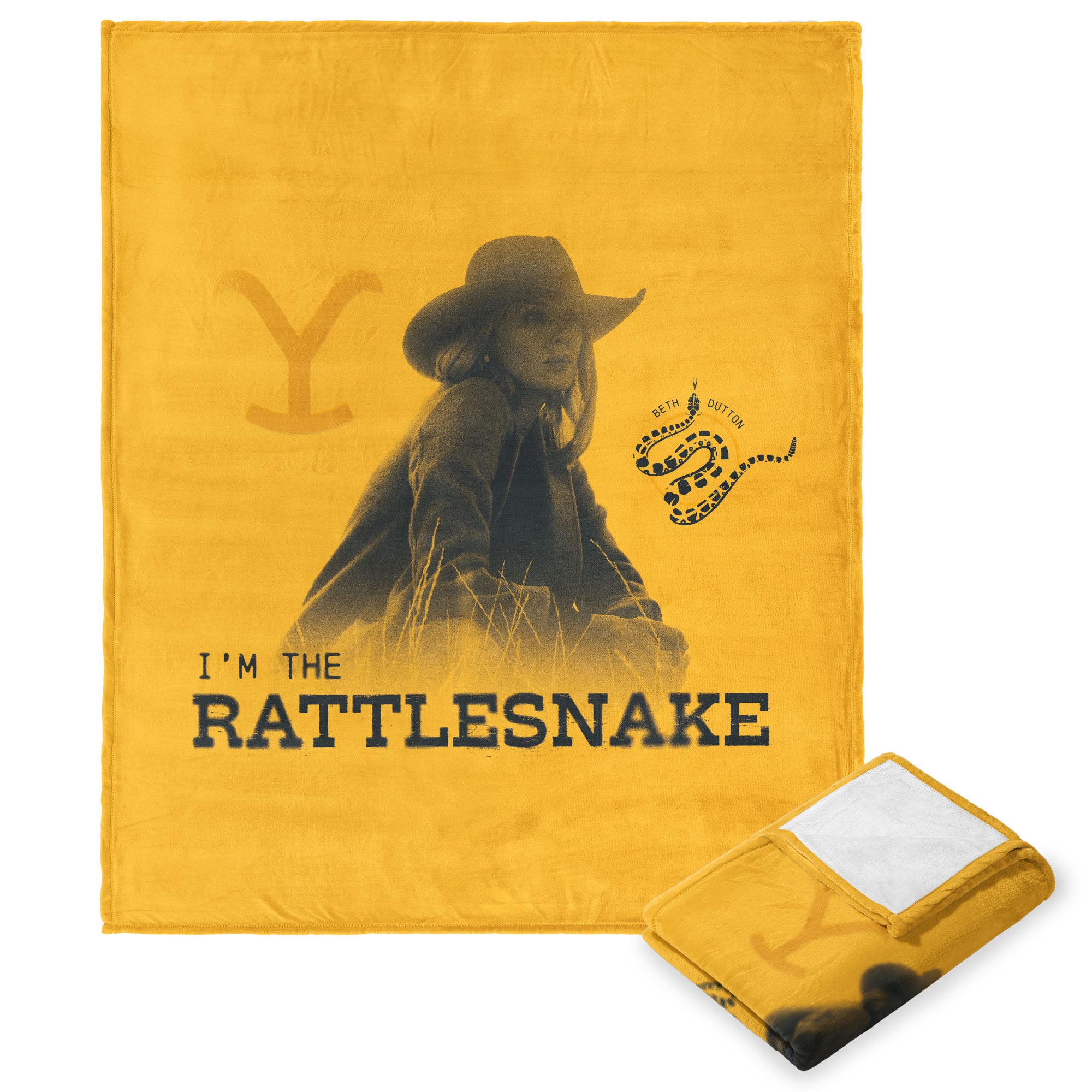 Paramount Yellowstone Rattlesnake Silk Touch Throw Blanket 50x60 Inches