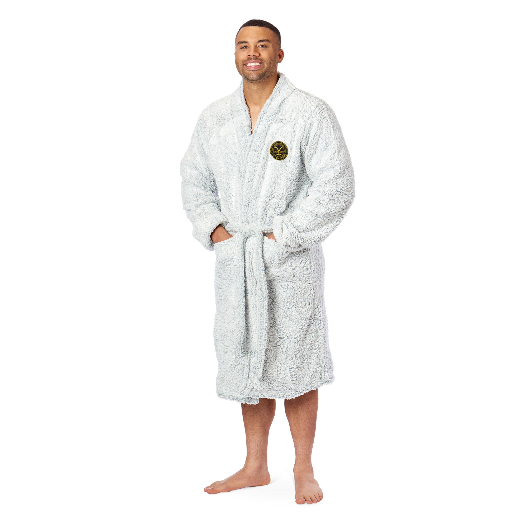 Paramount Yellowstone Men's Sherpa Bathrobe 26x47 Inches