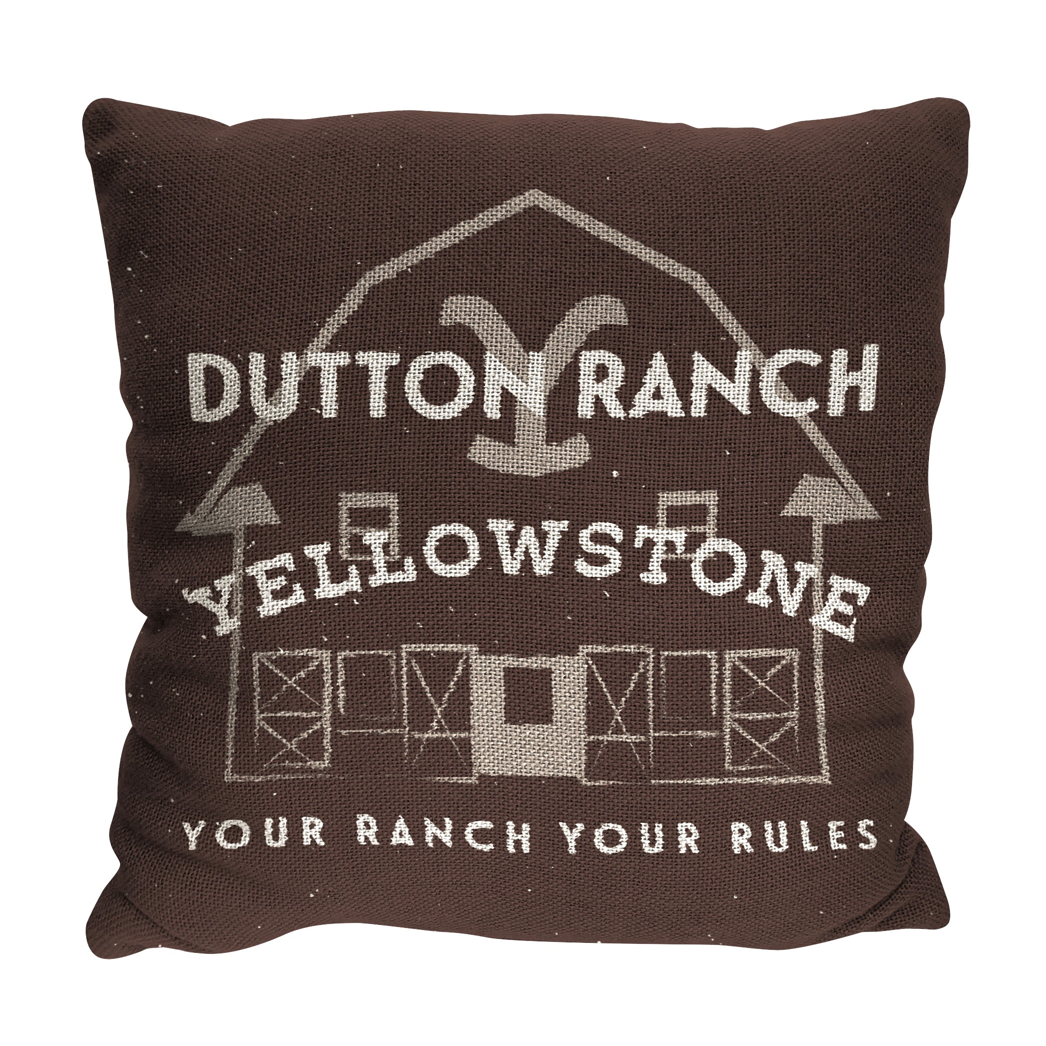 Paramount Yellowstone Protect The Land 2-Pack Double Sided Jacquard Throw Pillow 14x14 Inches