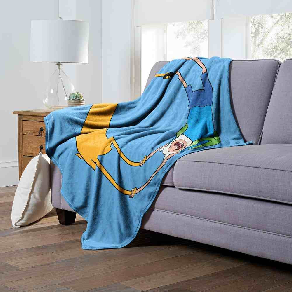 Cartoon Network Adventure Time Endless Friendship Silk Touch Throw Blanket 50x60 Inches