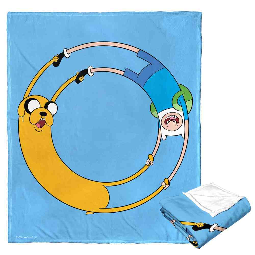 Cartoon Network Adventure Time Endless Friendship Silk Touch Throw Blanket 50x60 Inches