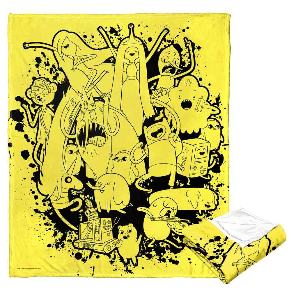 Cartoon Network Adventure Time Inked Friends Silk Touch Throw Blanket 50x60 Inches