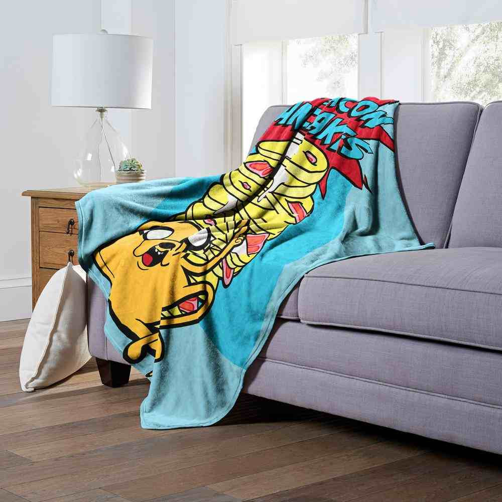 Cartoon Network Adventure Time Makin Bacon Pancakes Silk Touch Throw Blanket 50x60 Inches