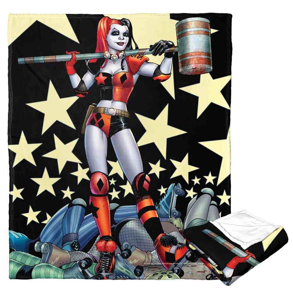 Warner Bros. Batman Champion Harley Silk Touch Throw Blanket 50x60 Inches