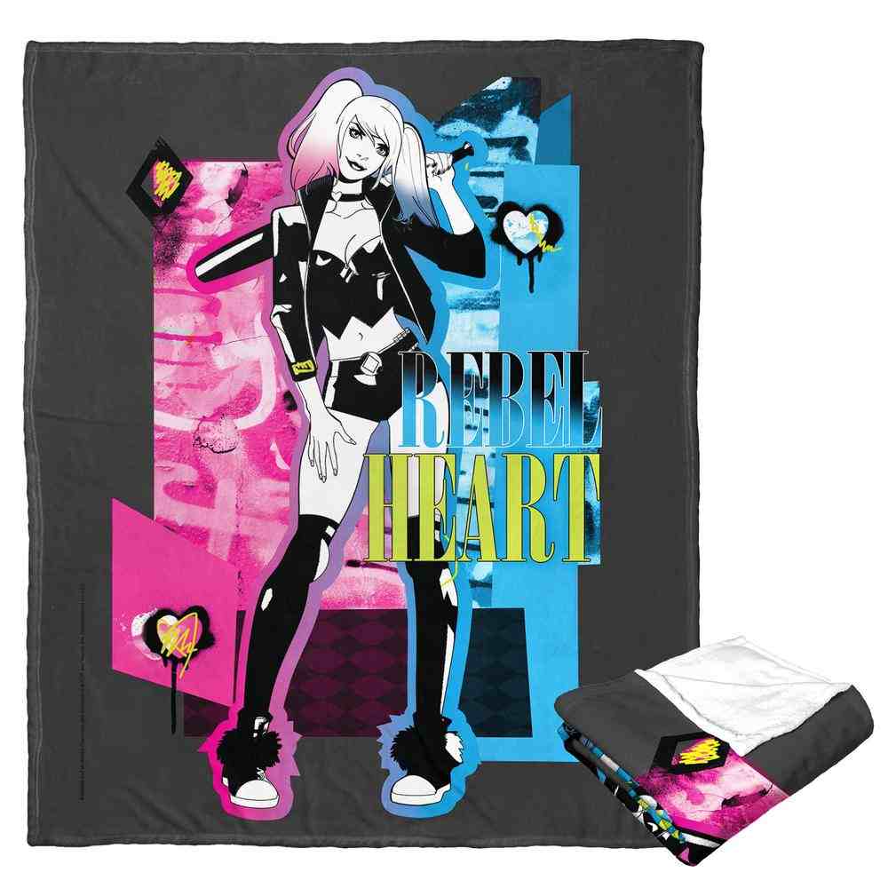 Warner Bros. Batman Rebel Heart Silk Touch Throw Blanket 50x60 Inches