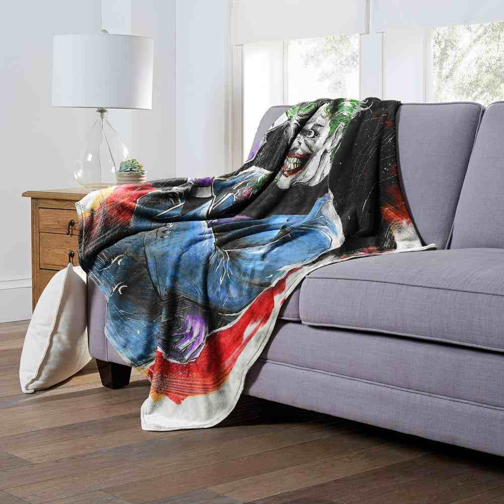 Warner Bros. Batman The Mad Clown Silk Touch Throw Blanket 50x60 Inches