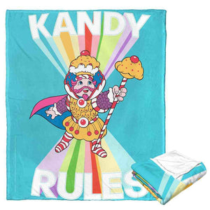 Hasbro Candyland Kandy Rules Silk Touch Throw Blanket 50x60 Inches