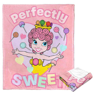 Hasbro Candyland Perfectly Sweet Silk Touch Throw Blanket 50x60 Inches