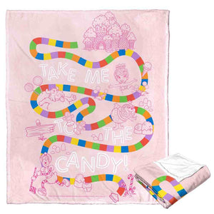 Hasbro Candyland Take Me To The Candy Silk Touch Throw Blanket 50x60 Inches