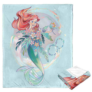 Disney D100 Celebration Ariel Silk Touch Throw Blanket 50x60 Inches