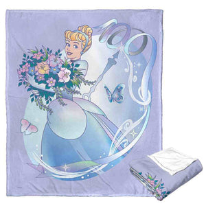 Disney D100 Celebration Cinderella Silk Touch Throw Blanket 50x60 Inches