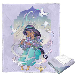 Disney D100 Celebration Jasmine Silk Touch Throw Blanket 50x60 Inches