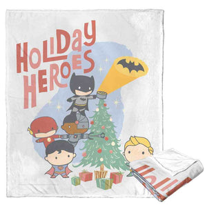 Warner Bros. Justice League Holiday Heroes Silk Touch Throw Blanket 50x60 Inches