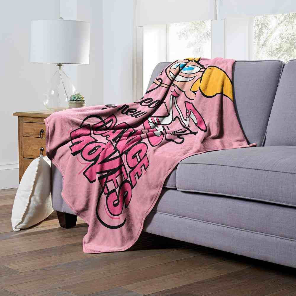 Cartoon Network Dexter's Laboratory Check Out My Dance Moves Silk Touch Throw Blanket 50x60 Inches