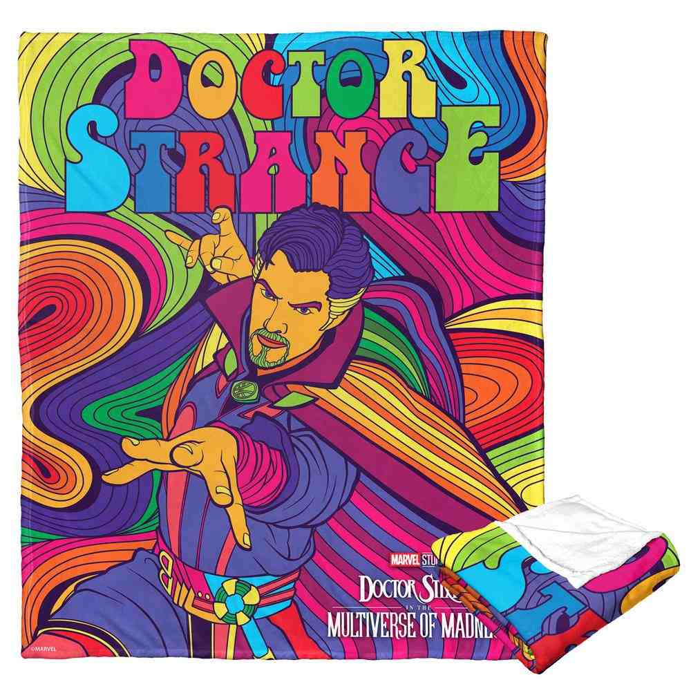 Marvel Dr. Strange In The Multiverse Of Madness Pyschadelic Strange Silk Touch Throw Blanket 50x60 Inches