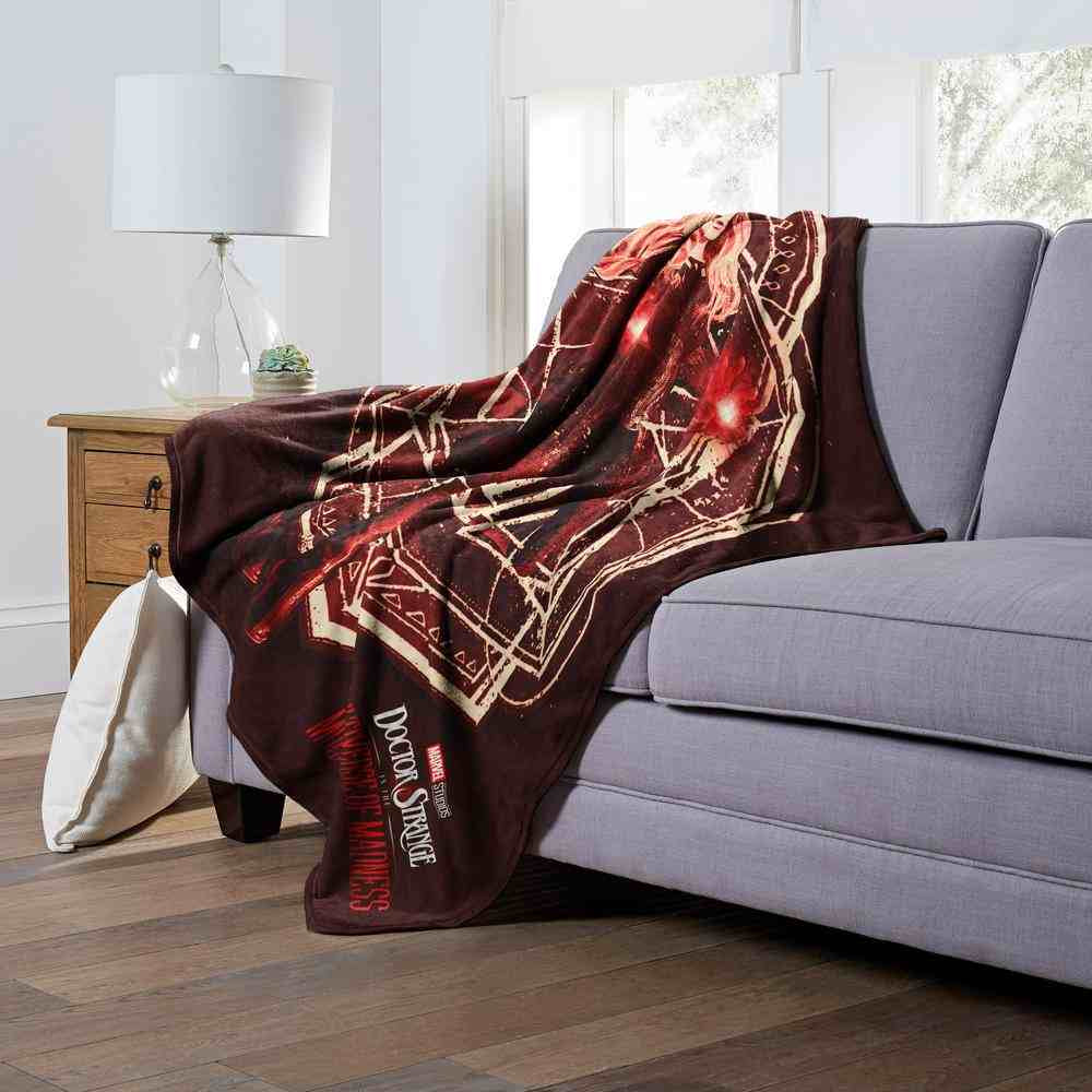 Marvel Dr. Strange In The Multiverse Of Madness Red Scarlett Silk Touch Throw Blanket 50x60 Inches