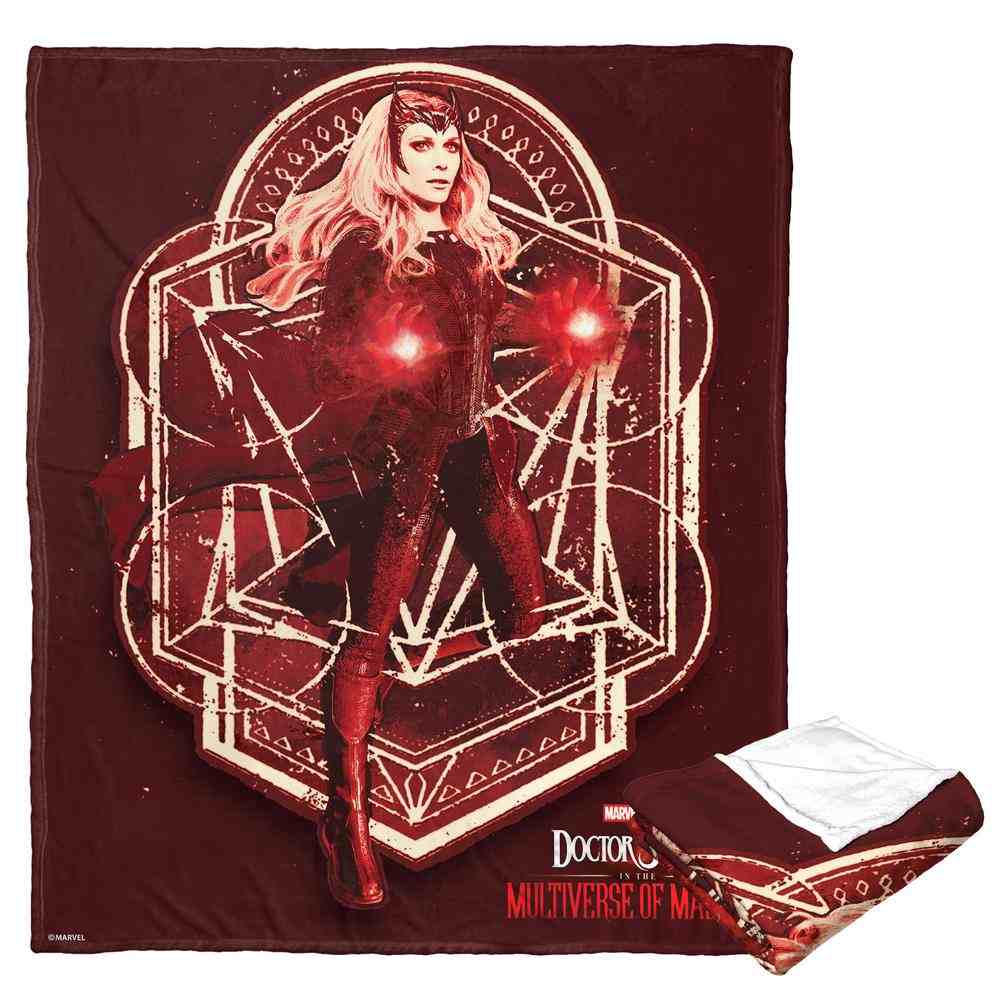 Marvel Dr. Strange In The Multiverse Of Madness Red Scarlett Silk Touch Throw Blanket 50x60 Inches