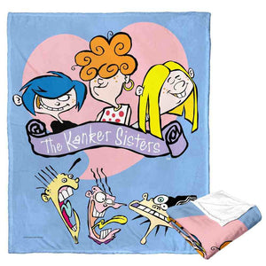 Cartoon Network Ed Edd N Eddy Uh Oh Kranker Sisters Silk Touch Throw Blanket 50x60 Inches