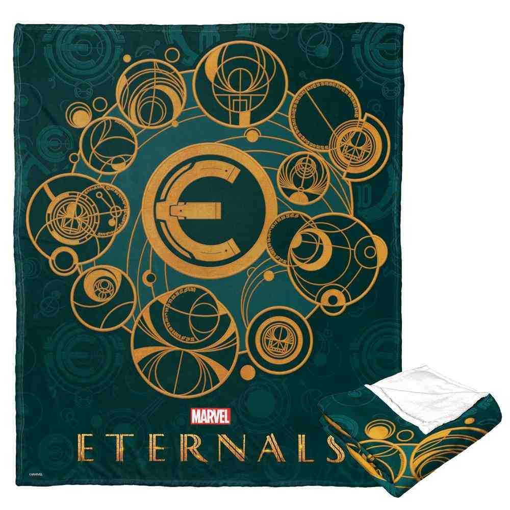 Marvel Eternals Golden Emblem Silk Touch Throw Blanket 50x60 Inches