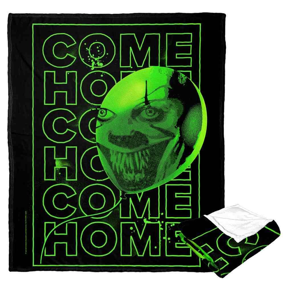 Warner Bros. It Chapter 2 Come Home Neon Green Silk Touch Throw Blanket 50x60 Inches