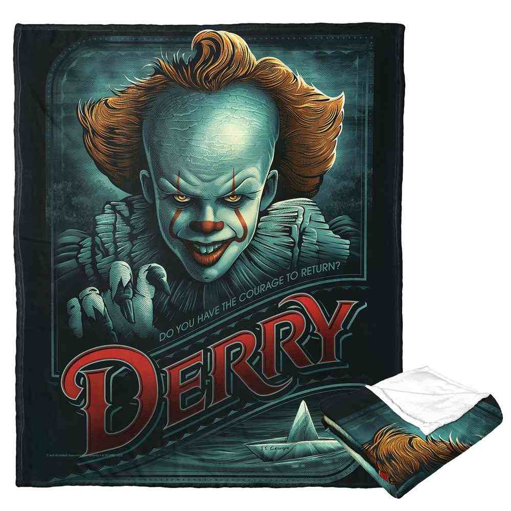 Warner Bros. It Chapter 2 Do You Have The Courage Silk Touch Throw Blanket 50x60 Inches