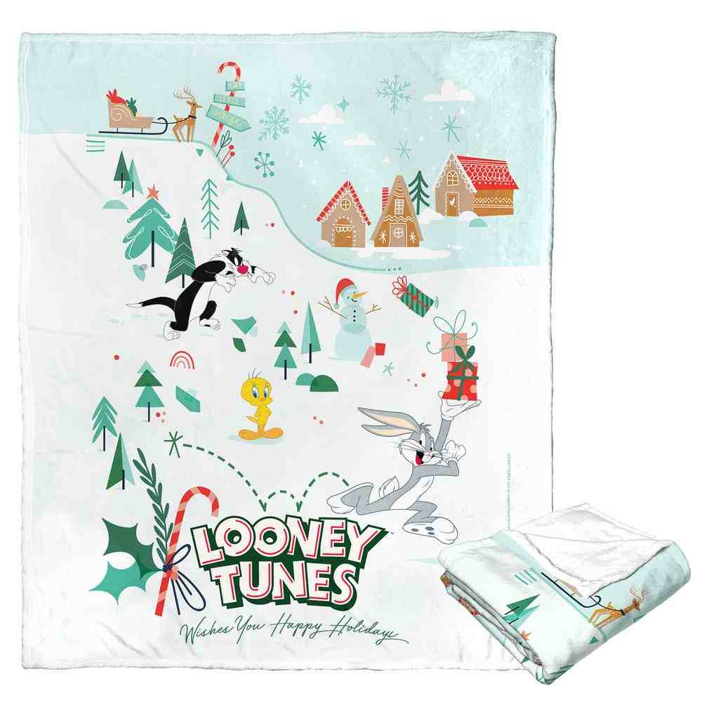 Warner Bros. Looney Tunes Looney Holidays Silk Touch Throw Blanket 50x60 Inches