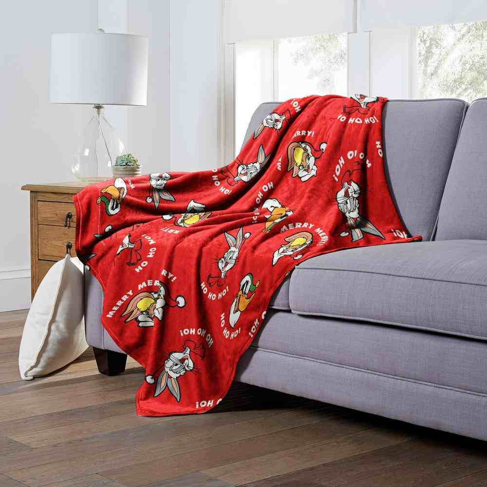 Warner Bros. Looney Tunes Merry Merry Silk Touch Throw Blanket 50x60 Inches