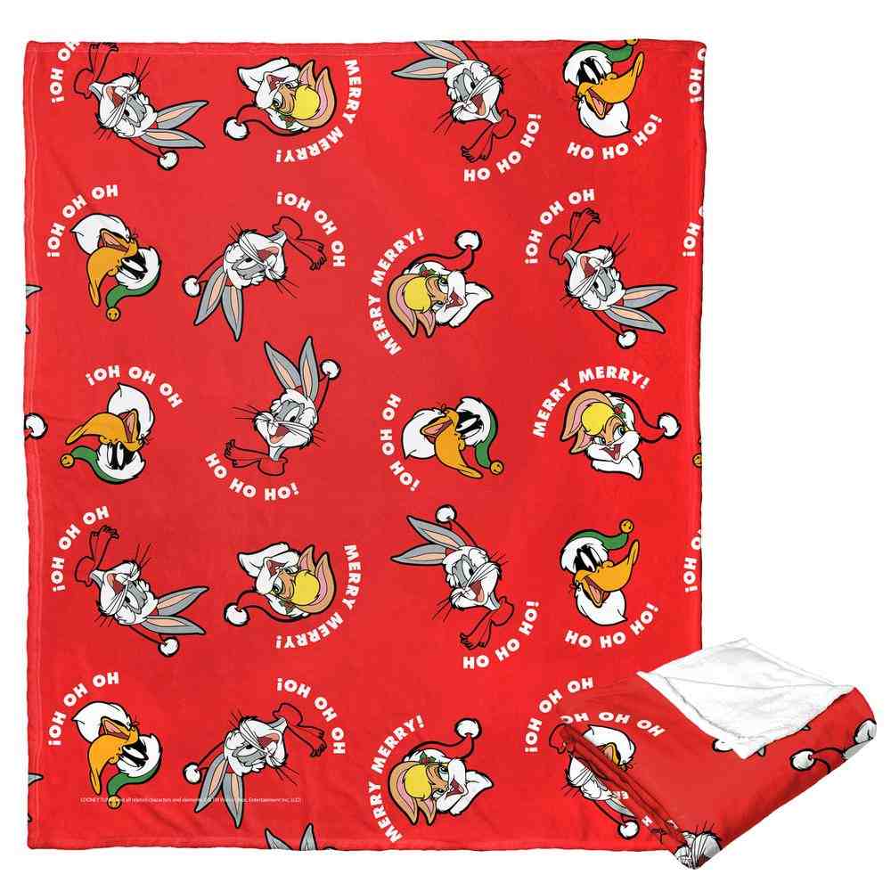 Warner Bros. Looney Tunes Merry Merry Silk Touch Throw Blanket 50x60 Inches