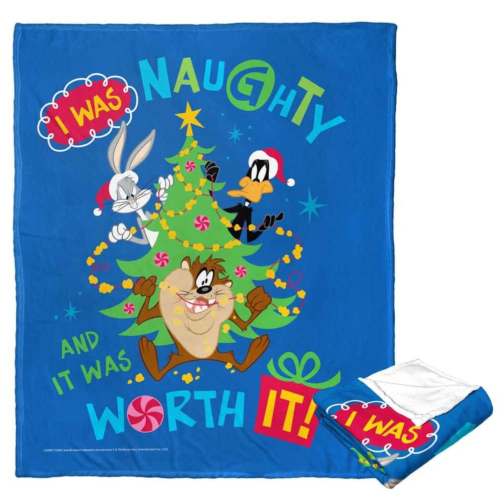 Warner Bros. Looney Tunes Naught And Worth It Silk Touch Throw Blanket 50x60 Inches