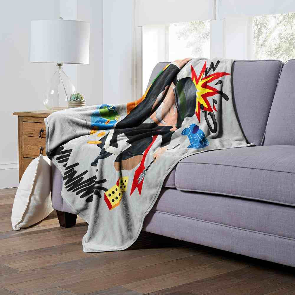 Hasbro Monopoly Always Winning Silk Touch Throw Blanket 50x60 Inches