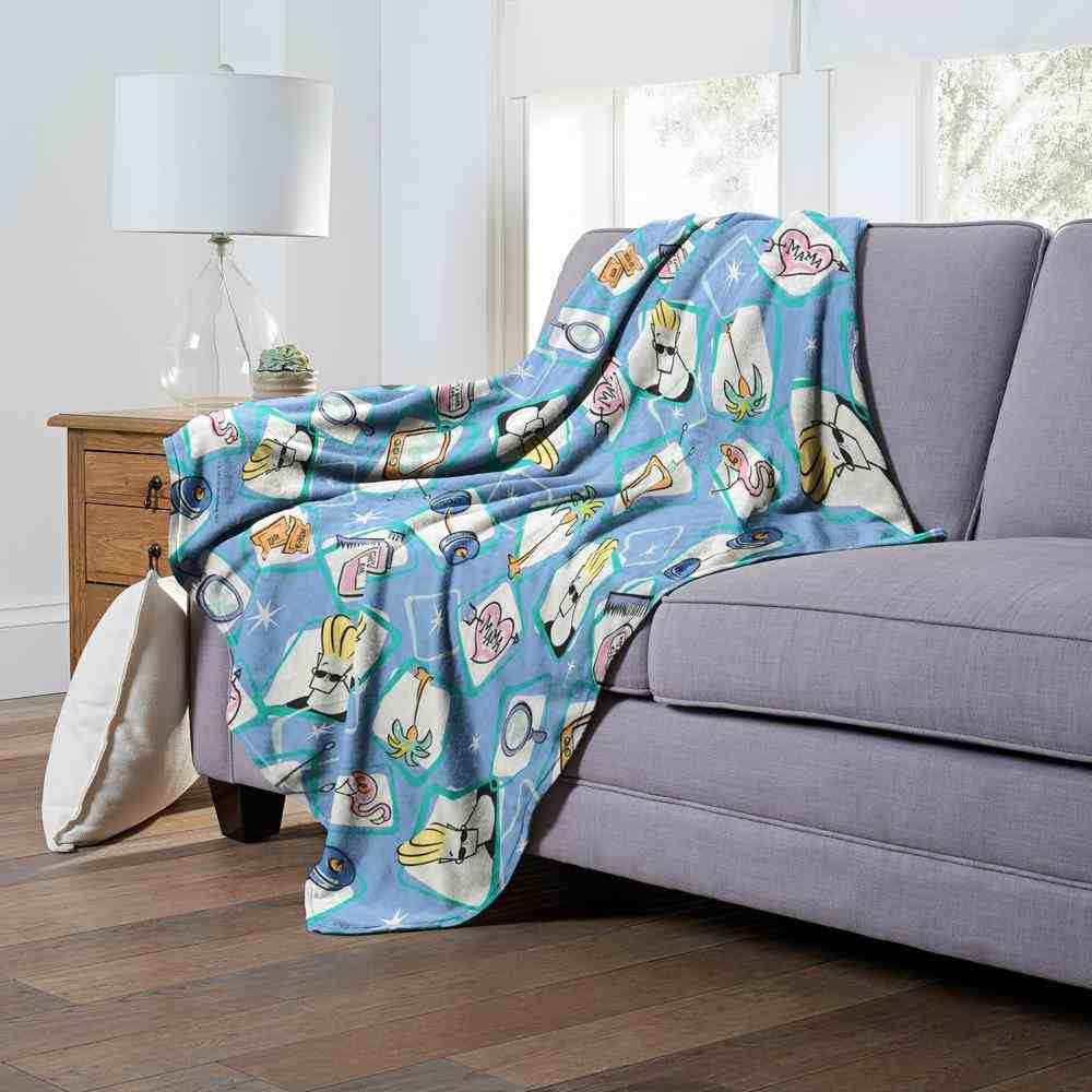 Cartoon Network Johnny Bravo All Things Johnny Bravo Silk Touch Throw Blanket 50x60 Inches