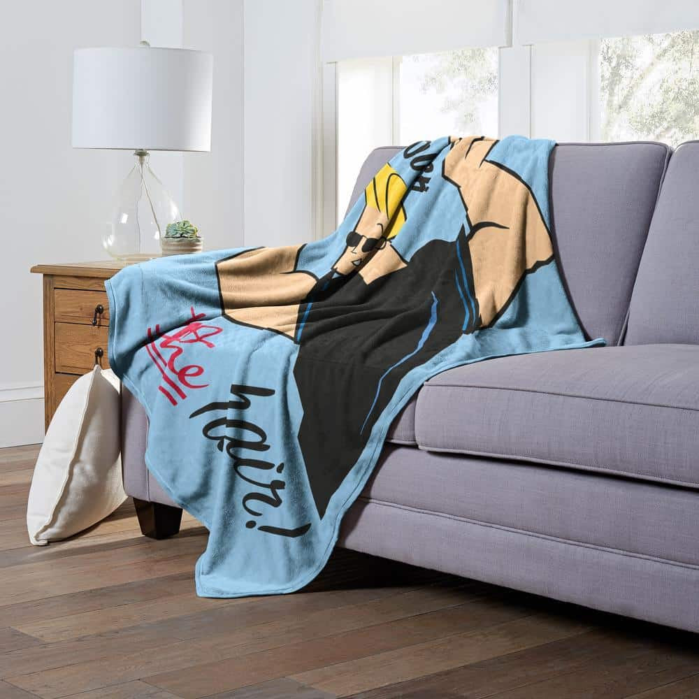 Cartoon Network Johnny Bravo Don'T Touch The Hair Silk Touch Throw Blanket 50x60 Inches