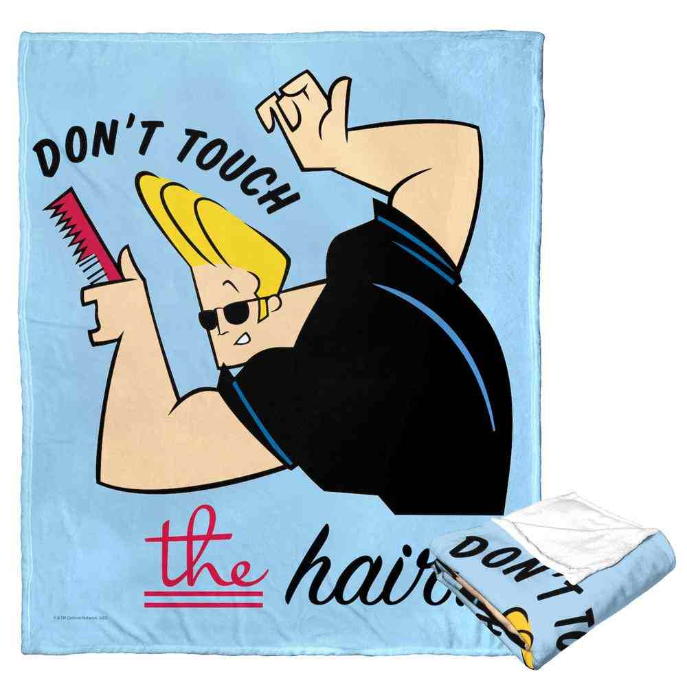 Cartoon Network Johnny Bravo Don'T Touch The Hair Silk Touch Throw Blanket 50x60 Inches