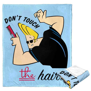 Cartoon Network Johnny Bravo Don'T Touch The Hair Silk Touch Throw Blanket 50x60 Inches