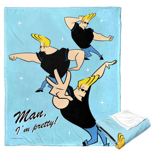 Cartoon Network Johnny Bravo Smooth Moves Silk Touch Throw Blanket 50x60 Inches