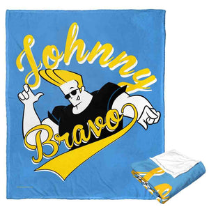 Cartoon Network Johnny Bravo Varsity Johnny Silk Touch Throw Blanket 50x60 Inches