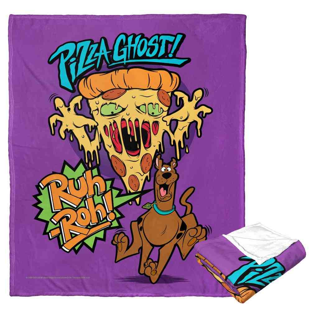 Warner Bros. Scooby-Doo Pizza Ghost Silk Touch Throw Blanket 50x60 Inches