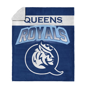 Queens Royals Silk Touch Sherpa Throw Blanket 50x60 Inches