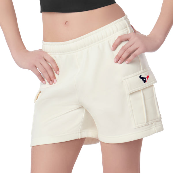 Houston Texans NFL Kadi Cargo Fleece Shorts Bone