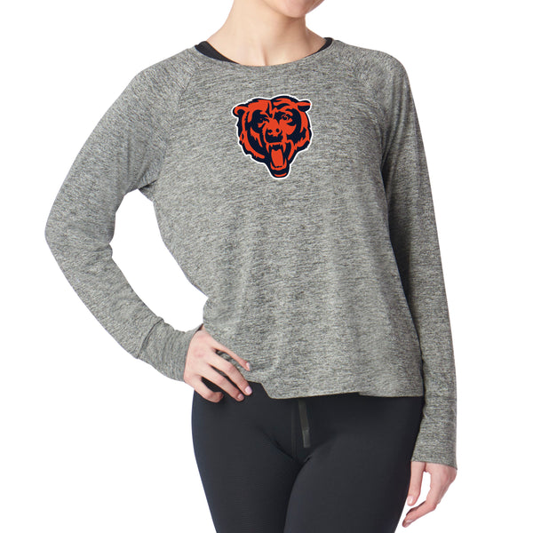 Chicago Bears NFL Kadi Raglan Long Sleeve Heather Grey
