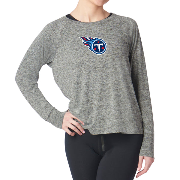 Tennessee Titans NFL Kadi Raglan Long Sleeve Heather Grey