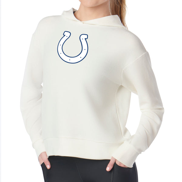 Indianapolis Colts NFL Kadi Waffle Hoodie Coconut Cream