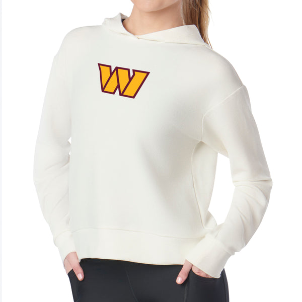 Washington Commanders NFL Kadi Waffle Hoodie Coconut Cream
