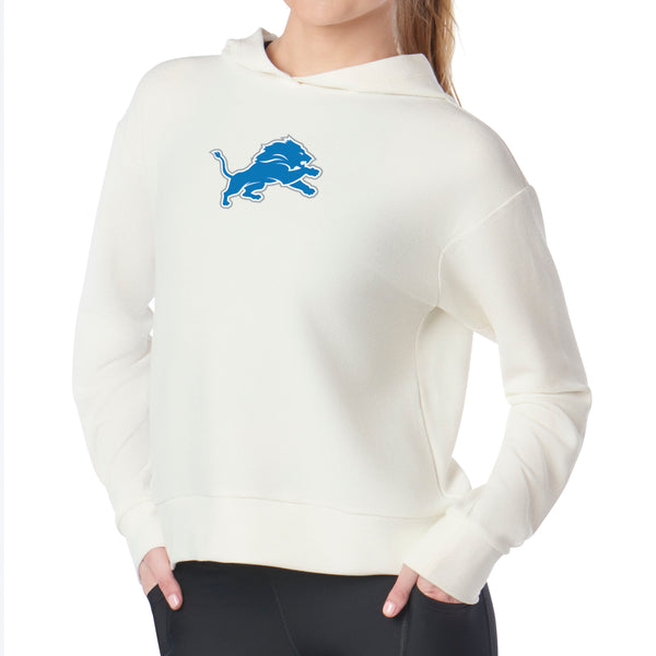 Detroit Lions NFL Kadi Waffle Hoodie Coconut Cream
