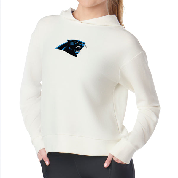Carolina Panthers NFL Kadi Waffle Hoodie Coconut Cream