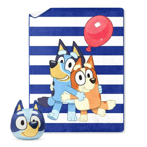 Bluey Happy Hugs Character Cloud Pillow & Silk Touch Sherpa Throw Set