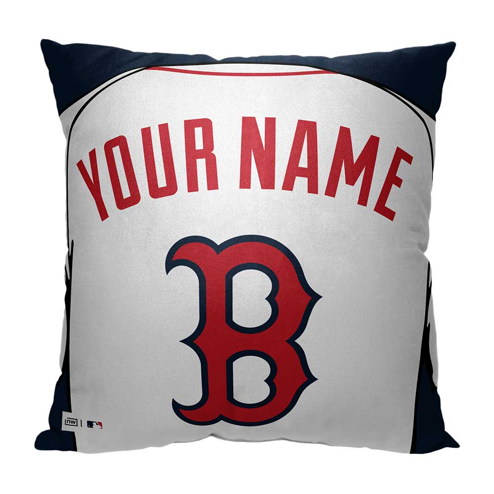MLB  Boston Red Sox Jersey Personalized Pillow 18 x 18 Inches