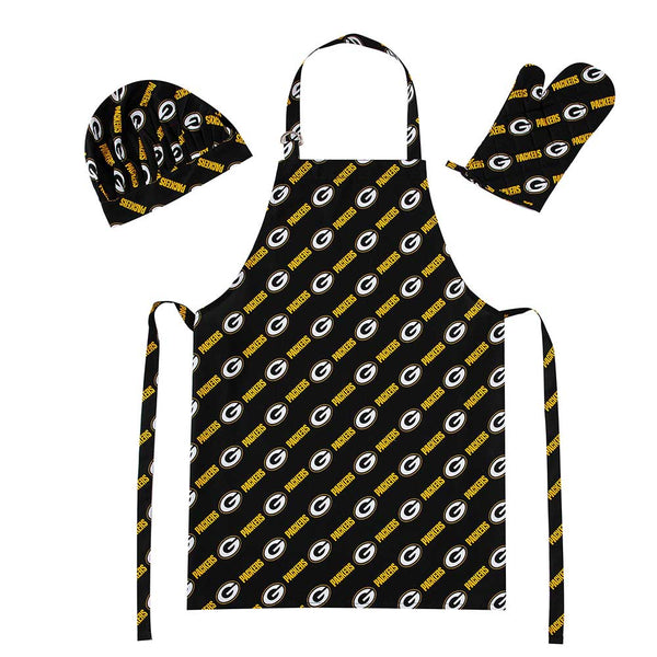 NFL Green Bay Packers 3 Piece Set Apron Mitt and Hat