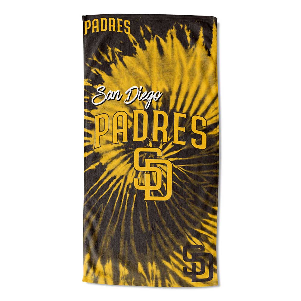 MLB San Diego Padres Pyschedelic Beach Towel 30x60 Inches